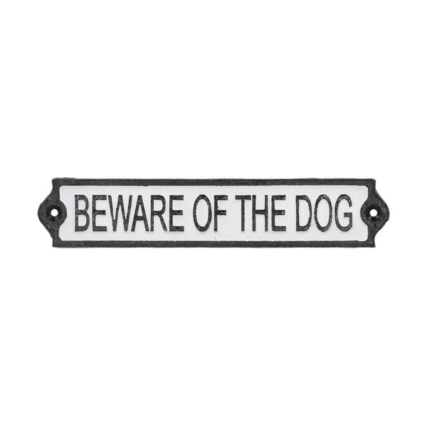 Čuguna izkārtne 26x5 cm Beware of the Dog – Esschert Design