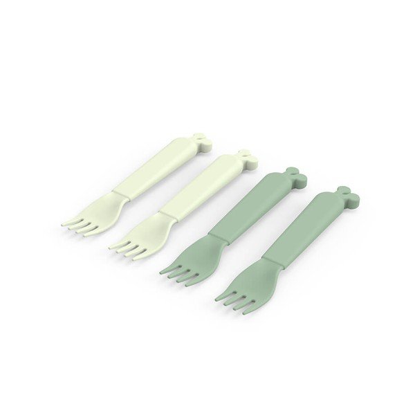 4 zaļu dakšiņu komplekts bērniem Done by Deer Raffi