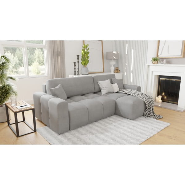 Gaiši pelēks stūra dīvāns (ar maināmu stūri) Luki – Ropez-image-3