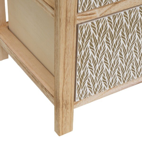 Dabīga toņa paulonijas masīvkoka augsta kumode 40x73 cm – Casa Selección-image-3