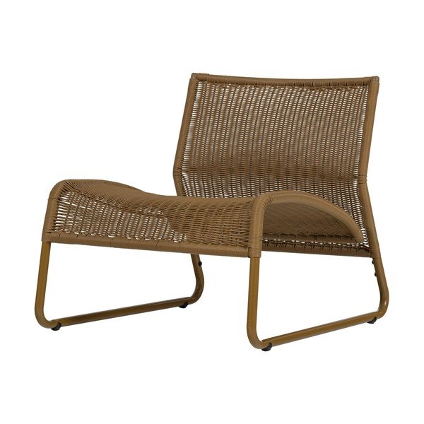 Okera dzeltens mākslīgās rotangpalmas dārza atpūtas krēsls West – WOOOD