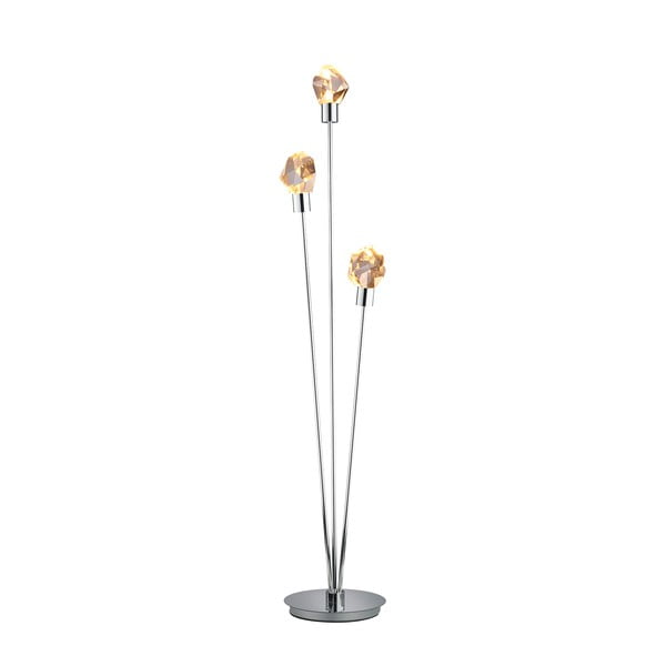 Sudraba krāsas LED stāvlampa ar stikla abažūru (augstums 150 cm) Verano – Trio Select-image-1