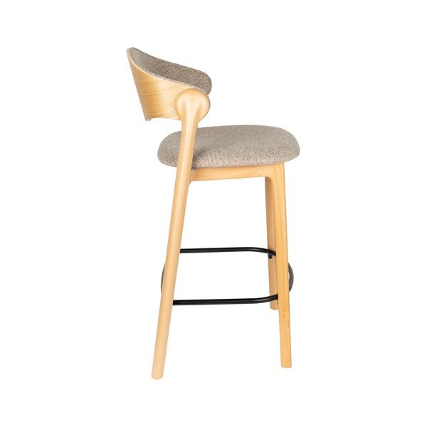 Pelēkbēšs polsterēts bāra krēsls Babington – Dutchbone-image-2