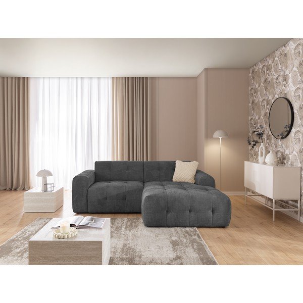 Tumši pelēks stūra dīvāns (ar labo stūri/ar zvilni) Melva – Ropez-image-2