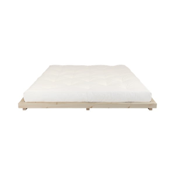 Divguļamā gulta no priedes koka ar matraci Karup Design Dock Double Latex Natural Clear Natural, 180 x 200 cm