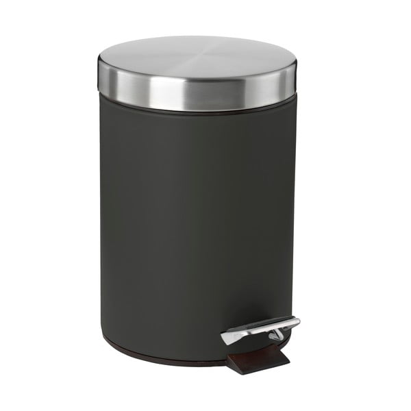 Zone Confetti melna atkritumu urna ar pedāli, 3 l