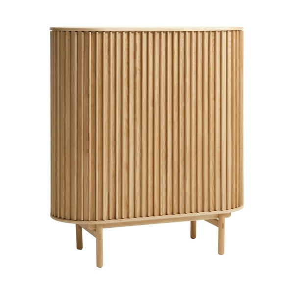 Dabīga toņa skapītis ar ozolkoka imitāciju 110x125 cm Carno – Unique Furniture-image-2