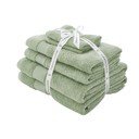 Zaļi frotē kokvilnas dvieļi komplektā (6 gab.) Anti-Bacterial – Catherine Lansfield