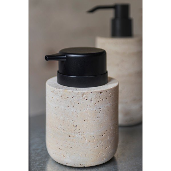 Bēšs akmens ziepju dozators 250 ml Travertine – Mette Ditmer Denmark-image-2