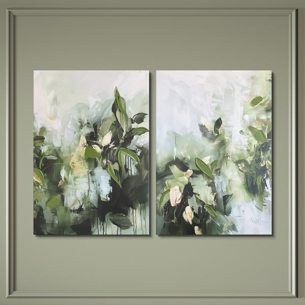 Gleznu komplekts ar roku apgleznotiem elementiem (2 gab.) 50x70 cm Myrtle – Styler-image-4