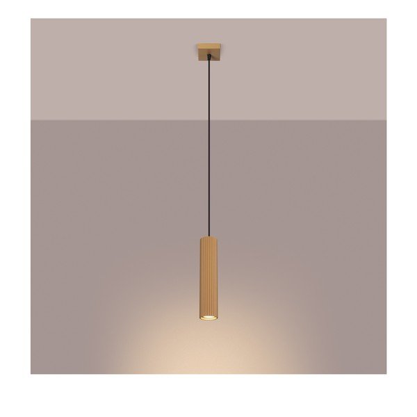 Zelta krāsas piekaramā lampa Gleam – Sollux-image-4