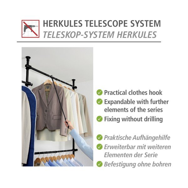 Metāla/plastmasas drēbju noņemšanas stienis Herkules – Wenko-image-3