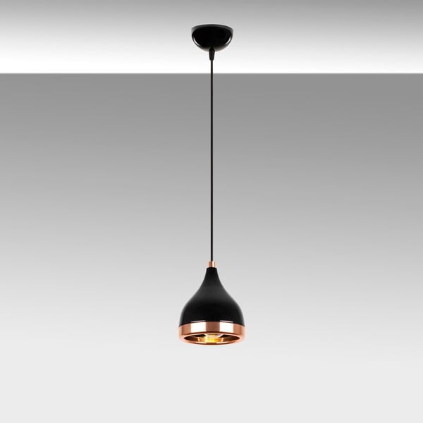 Melna/vara krāsas piekaramā lampa ø 14 cm Yildo – Opviq lights-image-3
