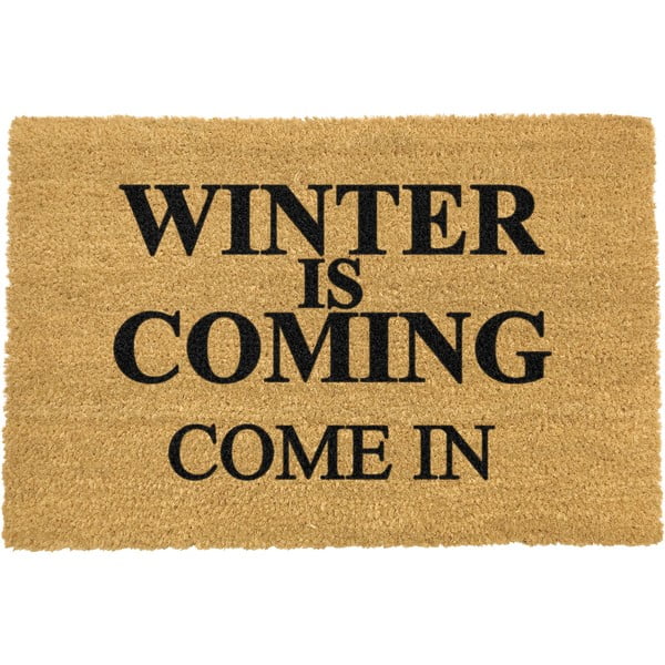 Dabīgā kokosšķiedras paklājs Winter Is Coming, 40 x 60 cm cm cm