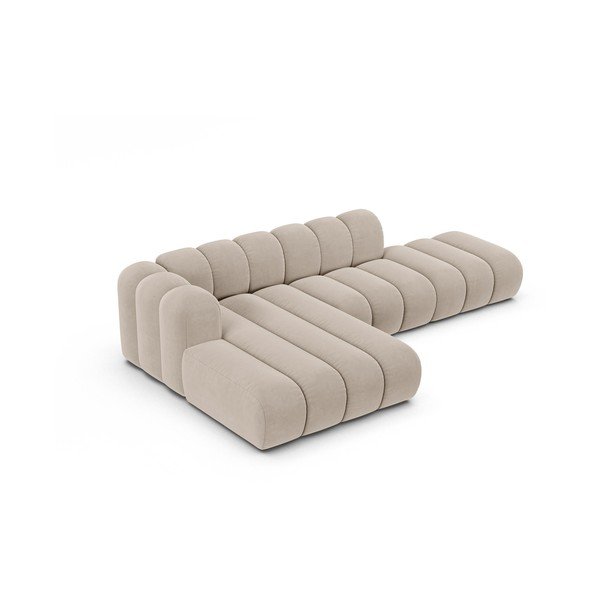 Bēšs stūra dīvāns (ar kreiso stūri) Lupine – Micadoni Home-image-2