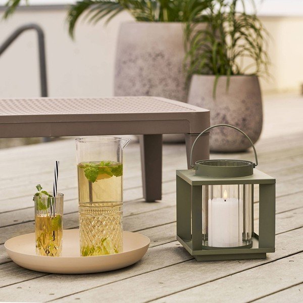 Metāla/stikla laterna (augstums 20,5 cm) Lohals – House Nordic-image-1