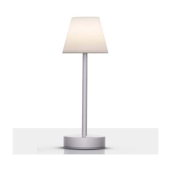 Balta/pelēka galda lampa 32 cm Divina – Tomasucci