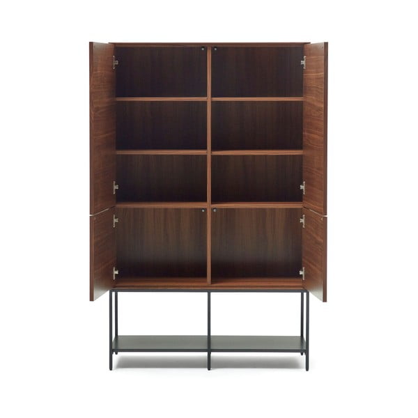 Dabīga toņa skapītis ar riekstkoka imitāciju 97,5x160 cm Vedrana – Kave Home-image-2