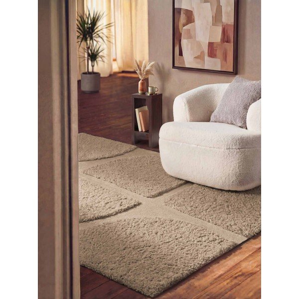 Bēšs ar rokām darināts paklājs 200x300 cm Lambeth Jasper – Ted Baker-image-1