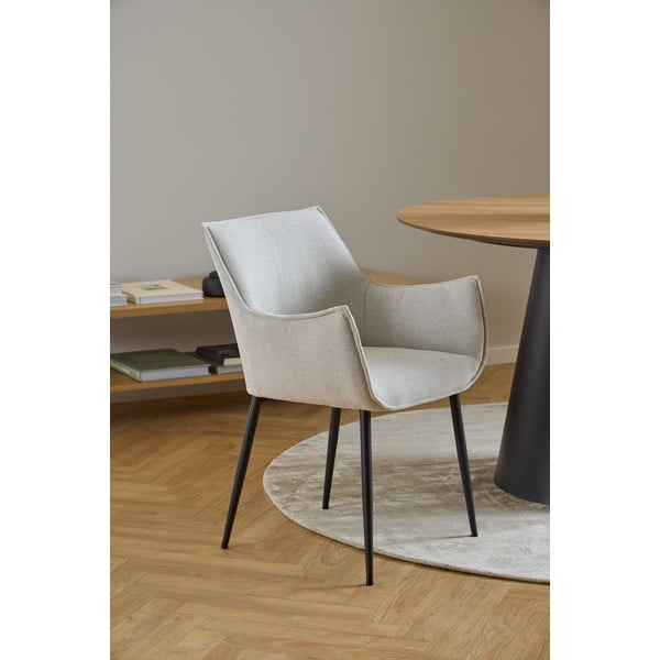 Krēmkrāsas polsterēts ēdamistabas krēsls Bonita – Actona-image-2