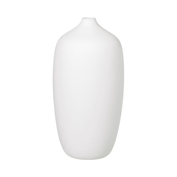 Balta keramikas vāze Blomus, augstums 25 cm