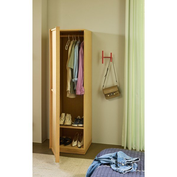 Dabīga toņa skapītis ar ozolkoka imitāciju 50x181x55 cm Kura – Hübsch-image-1