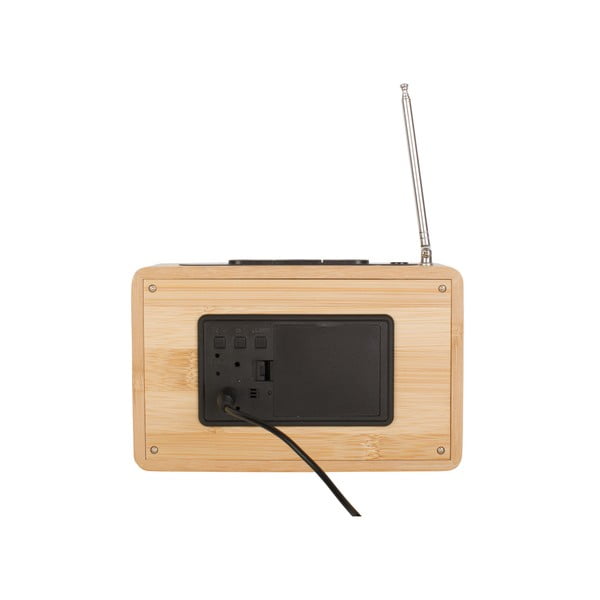 Bambusa modinātājs ar radio Karlsson Retro-image-3