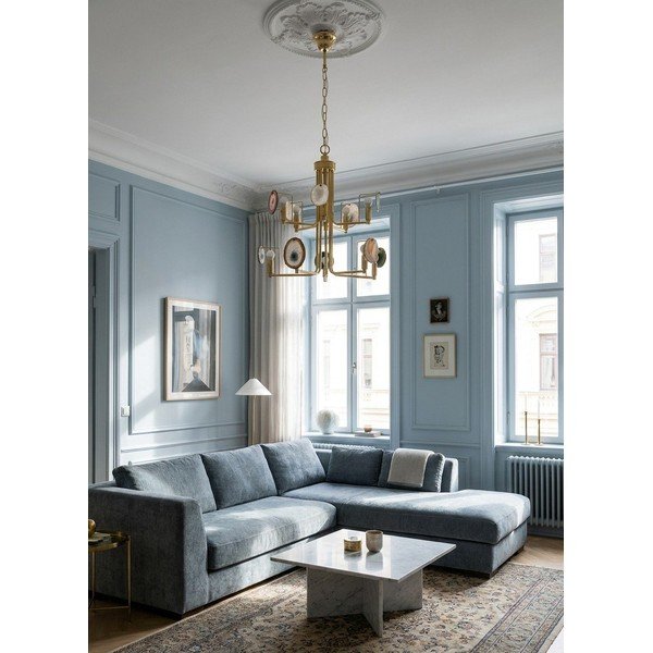 Zelta krāsas metāla piekaramā lampa Glamour – Premier Housewares-image-2
