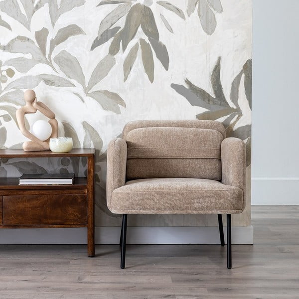 Zaļš atpūtas krēsls no šenila auduma Bind – Ixia-image-1