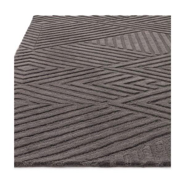 Antracīta pelēks vilnas paklājs 160x230 cm Hague – Asiatic Carpets-image-4
