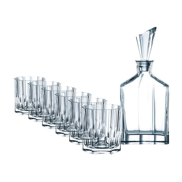 Karafes un 6 viskija glāžu komplekts no kristāla stikla Nachtmann Aspen Whisky Set