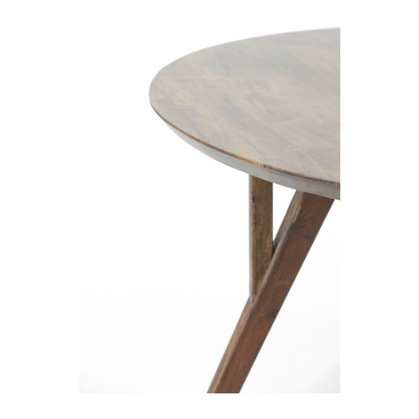 Brūns apaļš ēdamgalds ar akācijas koka galda virsmu ø 120 cm Quenza – Light & Living-image-3