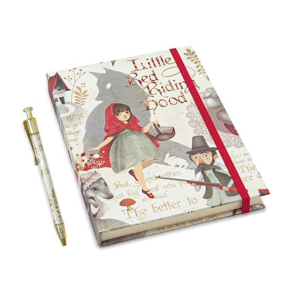 Piezīmju grāmatiņa ar pildspalvu 192 lappuses Little Red Riding Hood – Kartos