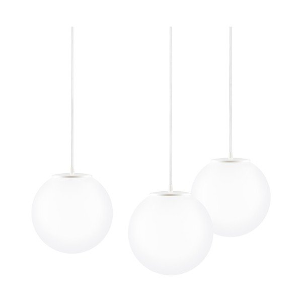 Trīskārša piekaramā lampa no opāla stikla ar baltu ligzdu Sotto Luce TSUKI-image-1