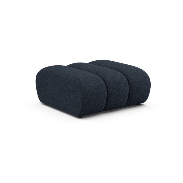 Tumši zils kāju soliņš no šenila auduma Lupine – Micadoni 