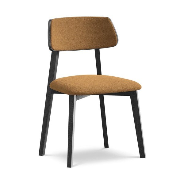 Terakotas oranžs masīvkoka pusdienu krēsls Niu – Makamii