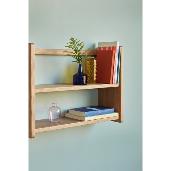 Dabīga toņa daudzlīmeņu sienas plaukts ar ozolkoka imitāciju 60 cm Nomad – Hübsch-image-1