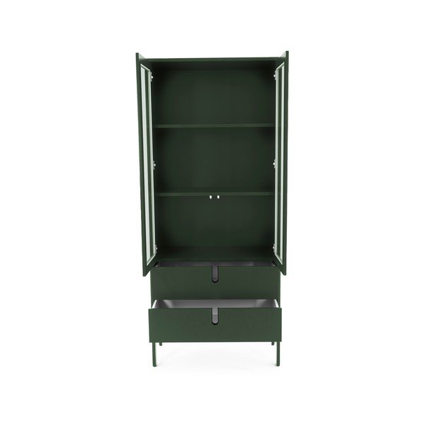 Tumši zaļa vitrīna Tenzo Uno, platums 76 cm-image-3