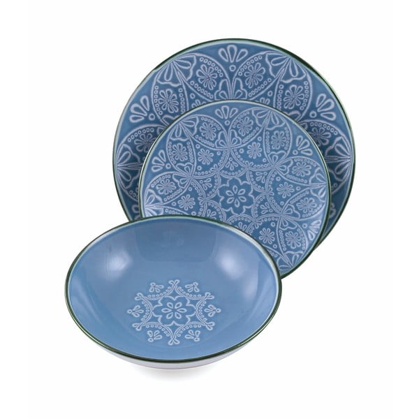 18 gabalu krāsainu keramikas trauku komplekts Villa d'Este Baku-image-3