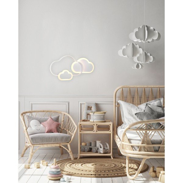 Balta bērnu lampa 52x25 cm Cloudy – Reality-image-1