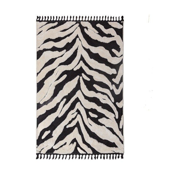 Melnbalts paklājs 200x300 cm Esra Zebra – Flair Rugs