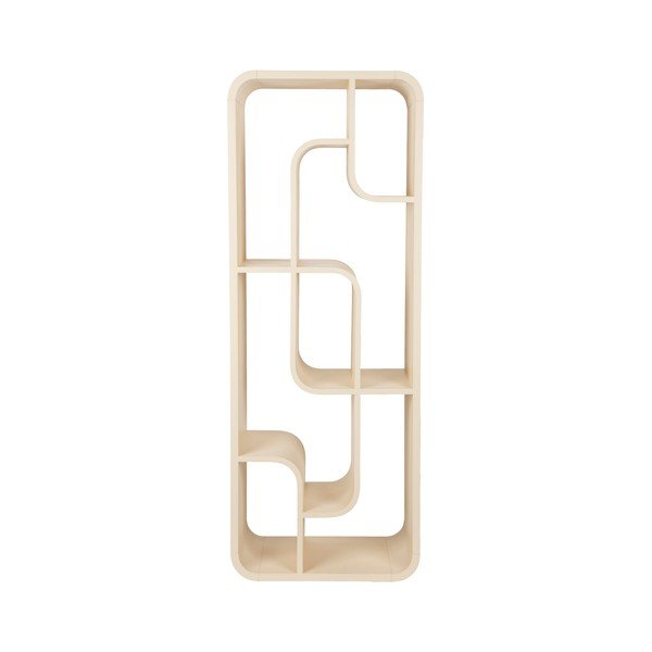 Krēmkrāsas ozola masīvkoka grāmatplaukts 60x160x35 cm Seven – Zuiver-image-2