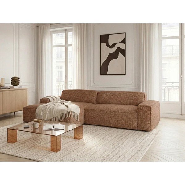 Oranžs salokāms/su elektriniu sėdynės reguliavimu stūra dīvāns (ar kreiso stūri) Abel – Bobochic Paris-image-2