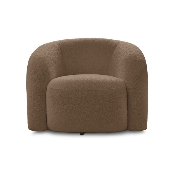 Brūns grozāms atpūtas krēsls no buklē auduma Elina – Bobochic Paris-image-3