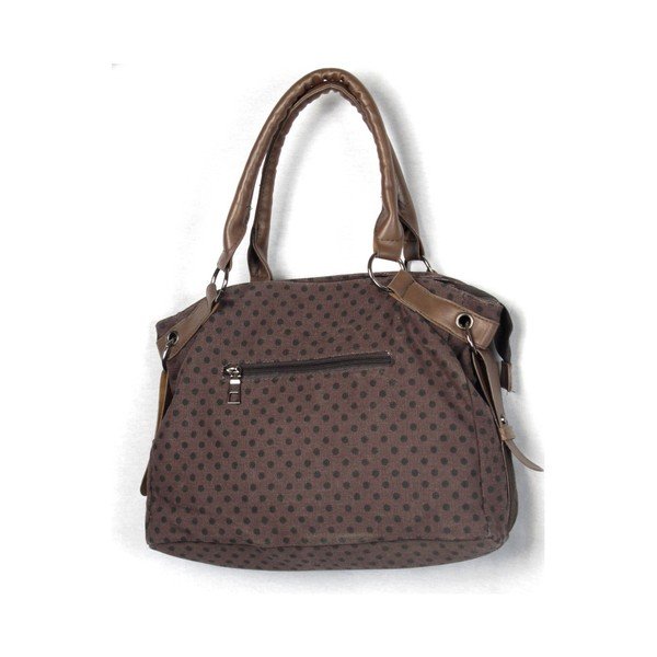 Brūna audekla soma Sorela Dotty Chic, platums 38 cm-image-1