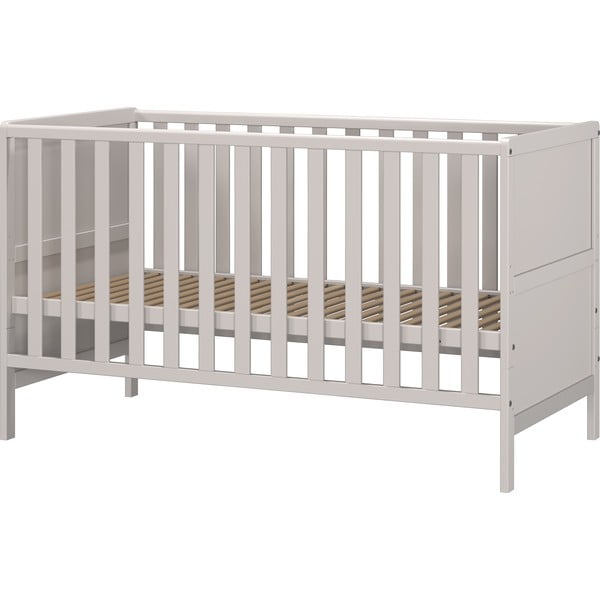 Krēmkrāsas masīvkoka bērnu gultiņa 70x140 cm Alkmaar – Germania