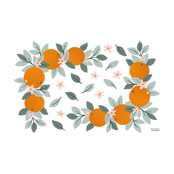 Uzlīmju loksne 64x40 cm Oranges Ornaments – Lilipinso