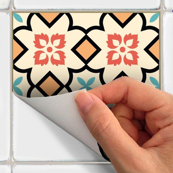 24 sienu uzlīmju komplekts Ambiance Azulejos Sofiana, 15 x 15 cm-image-1