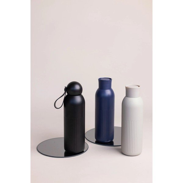 Melna nerūsējošā tērauda termopudele ar salmiņu 500 ml Tekla – Sagaform-image-4