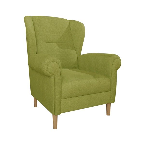 Zaļš atpūtas krēsls ar atzveltni Swan – Ropez